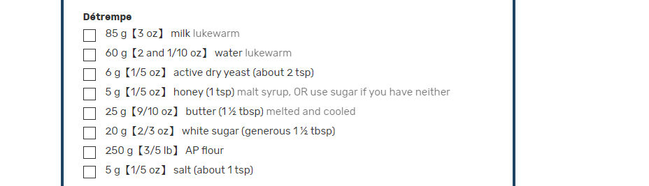 an example of kitchen konverter usage after the extension is activated and how it can convert from metric to US measurement